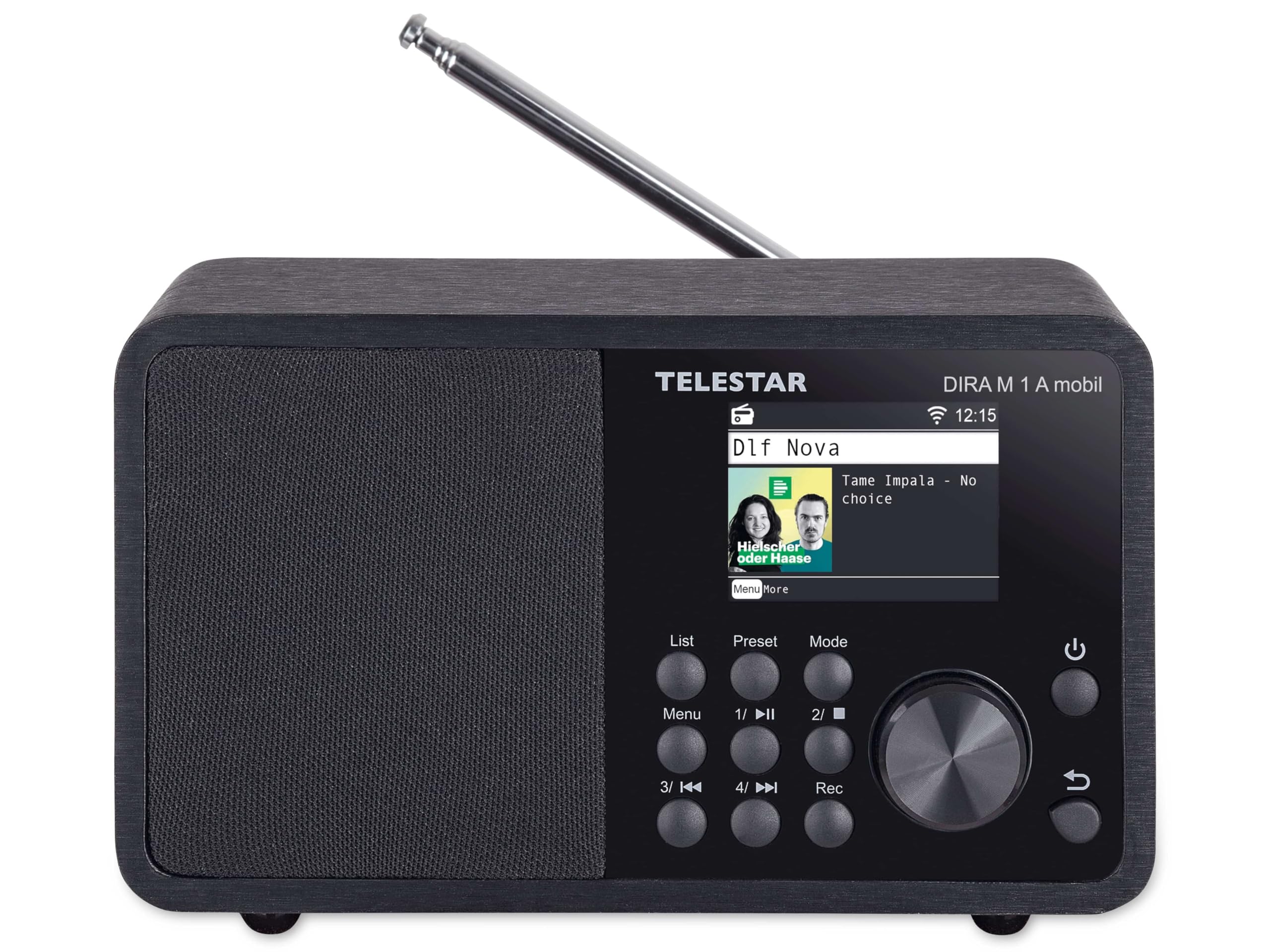 Telestar DIRA M 1 A Batterie Mobile Numérique Radio Internet (Dab+ / Dab/FM/Internet, Batterie Li-ION, WLAN Bluetooth 5.1, Affichage Couleur, Avertissement d'urgence EWF) Noir