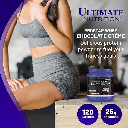 Vista 127 de Ultimate Nutrition PROSTAR 100% proteína de suero en polvo, baja en carbohidratos, apta para dieta cetogénica, 80 porciones, crema de chocolate
