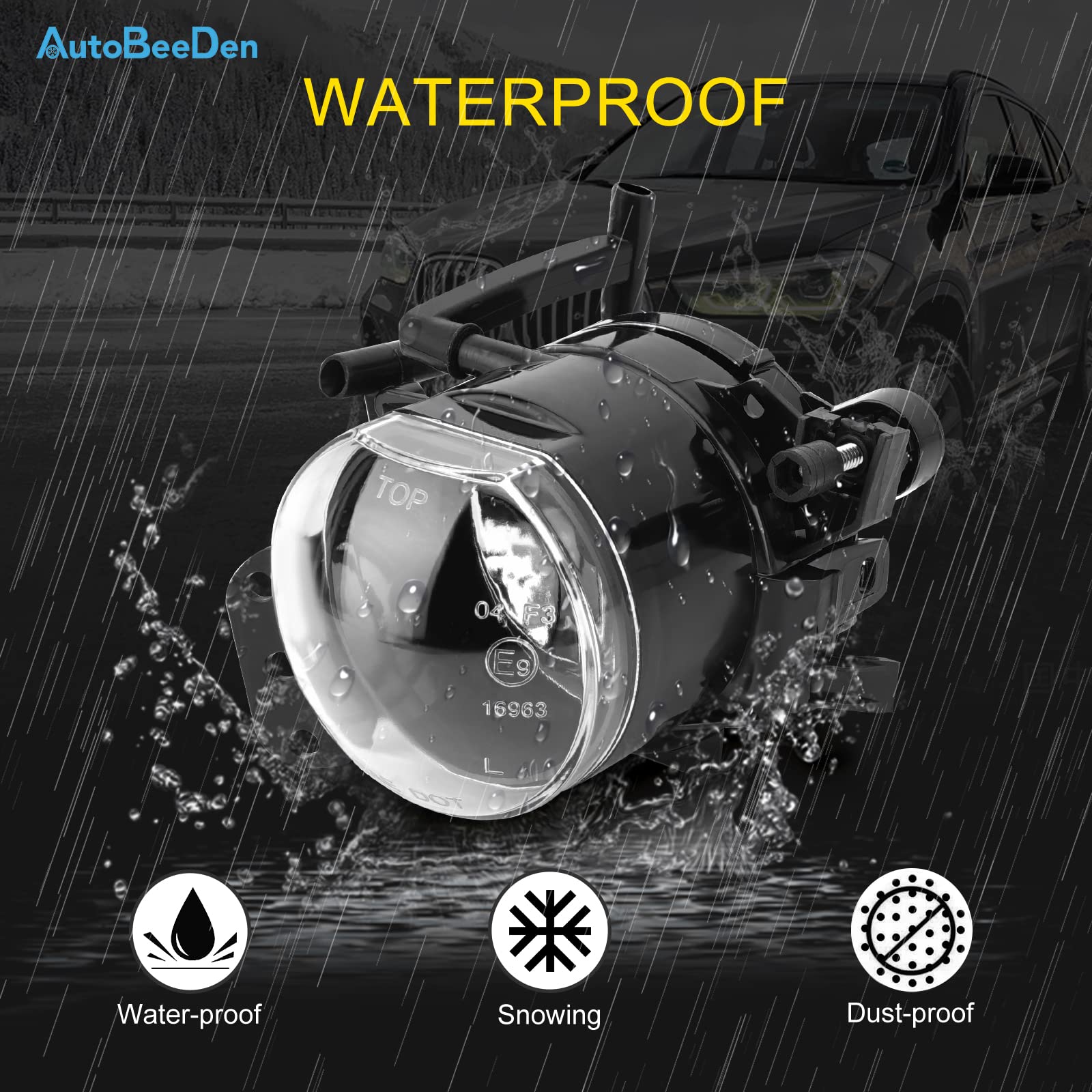 Reflektor przeciwmgielny do BMW serii 5 (E60 E61, 525i 525xi 528i 528xi 530i 530xi 535i 545i 550i), 07/2003-09/2010, wszystkie tylko do pakietu M zderzak/M Tech Sport (przezroczysty)