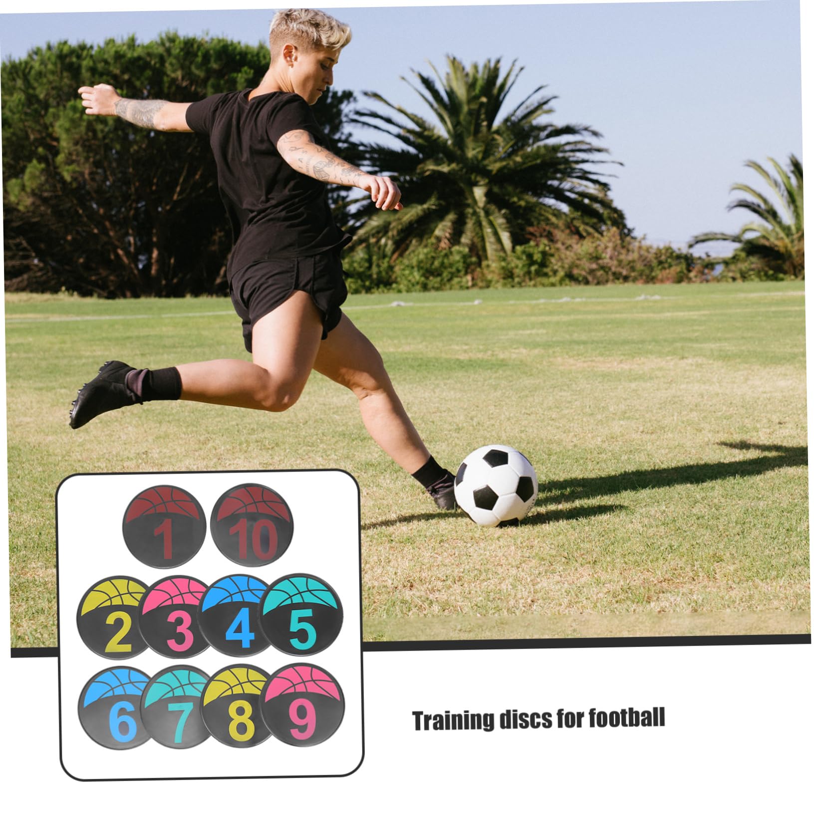 Discos de Numéricos para Entrenamiento de Fútbol Marcadores de Resistente para Práctica de
