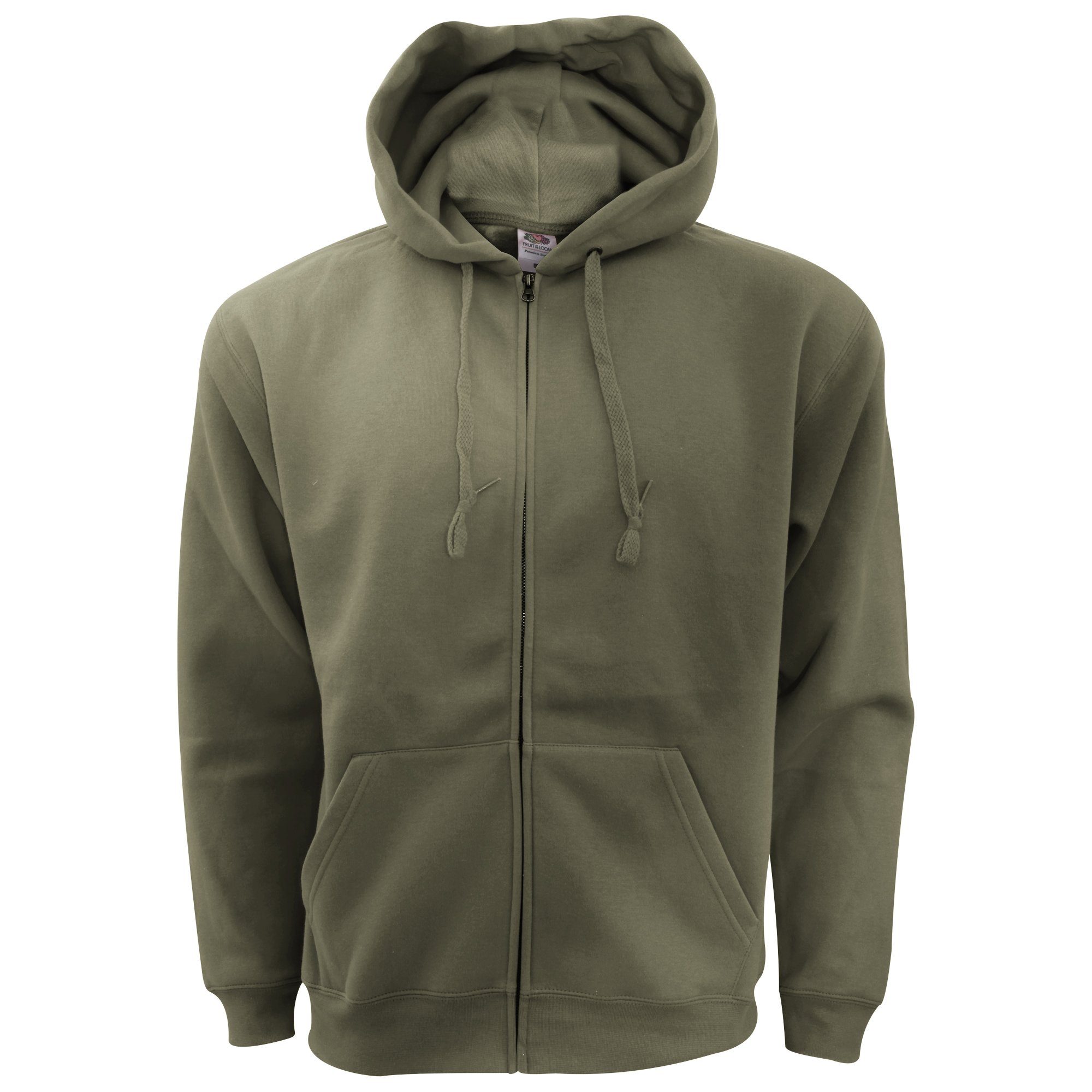 Fruit of the Loom Mens Zip Through Hooded Sweatshirt/Hoodie - green - XXL