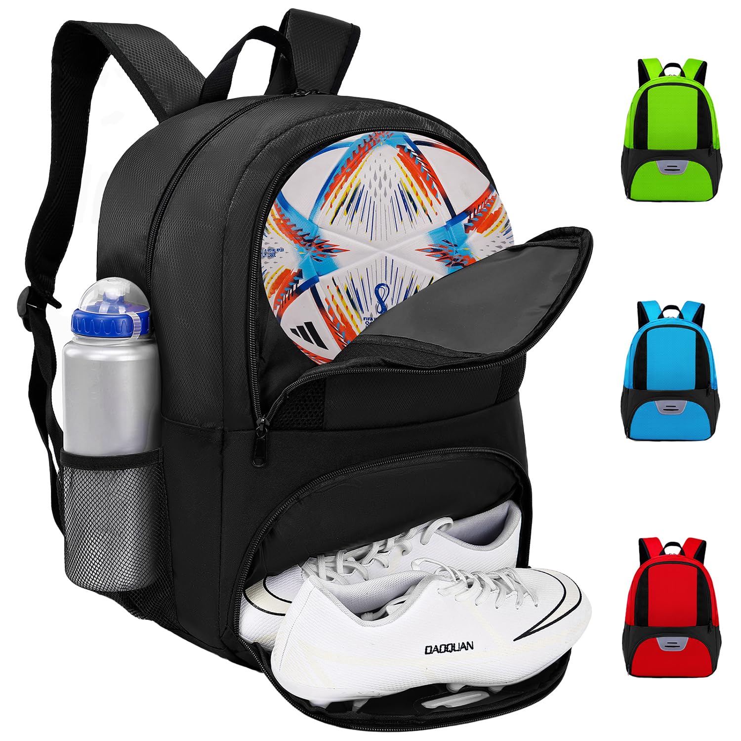 Hsmihair Soccer Bag,Youth Soccer Backpack, Football Volleyball Basketball Backpack fo,Sport Equipment Bags with Shoe compartment