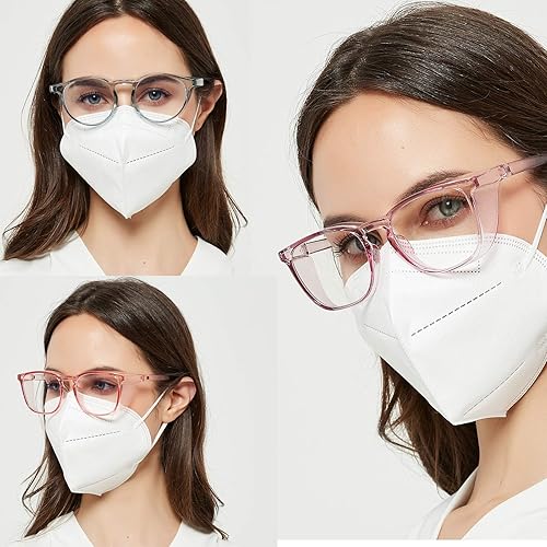 Miniatura 2 de Gafas de seguridad anti niebla para mujeres hombres TR90 azul bloqueo de luz gafas claro anti arañazos UV protección marco cuadrado