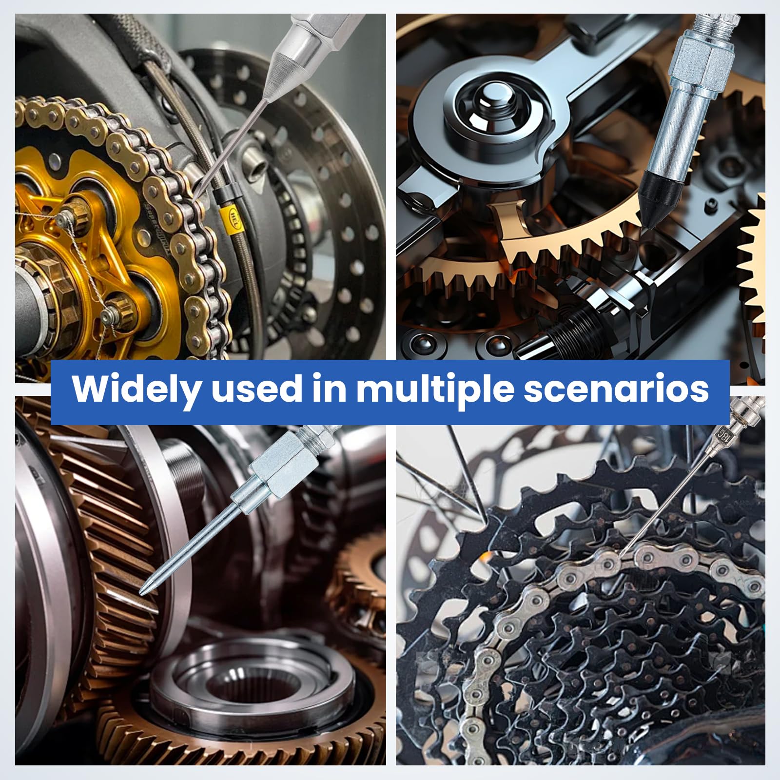 7PCS Grease Gun Needle Tips Accessories Kit Set Mini Needle Dispenser Rubber Joint Nipple Straight Nozzle Coupler Elbow Fittings Adapter Detachable Injector for Narrow Tight Small Confined Spaces