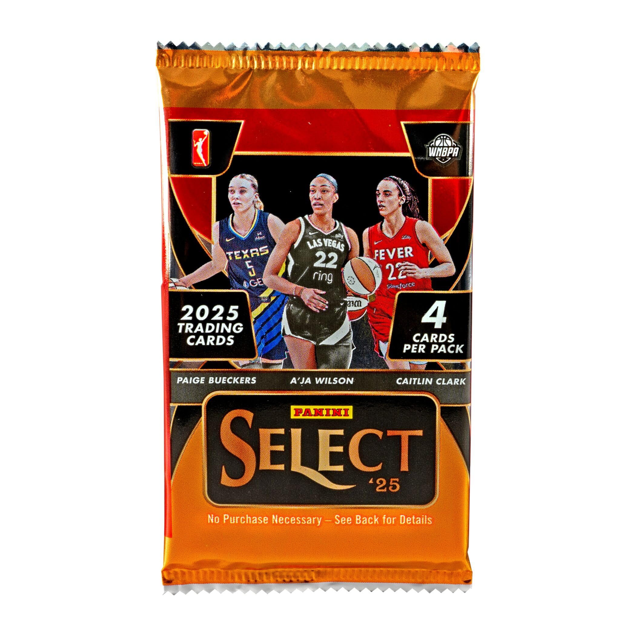 2024-25 Panini Select, WNBA - Caja de cartas coleccionables de baloncesto | 24 tarjetas por caja | Premios exclusivos de hielo rosa | Rueda de color persecución, tigre y paralelos finitos negros