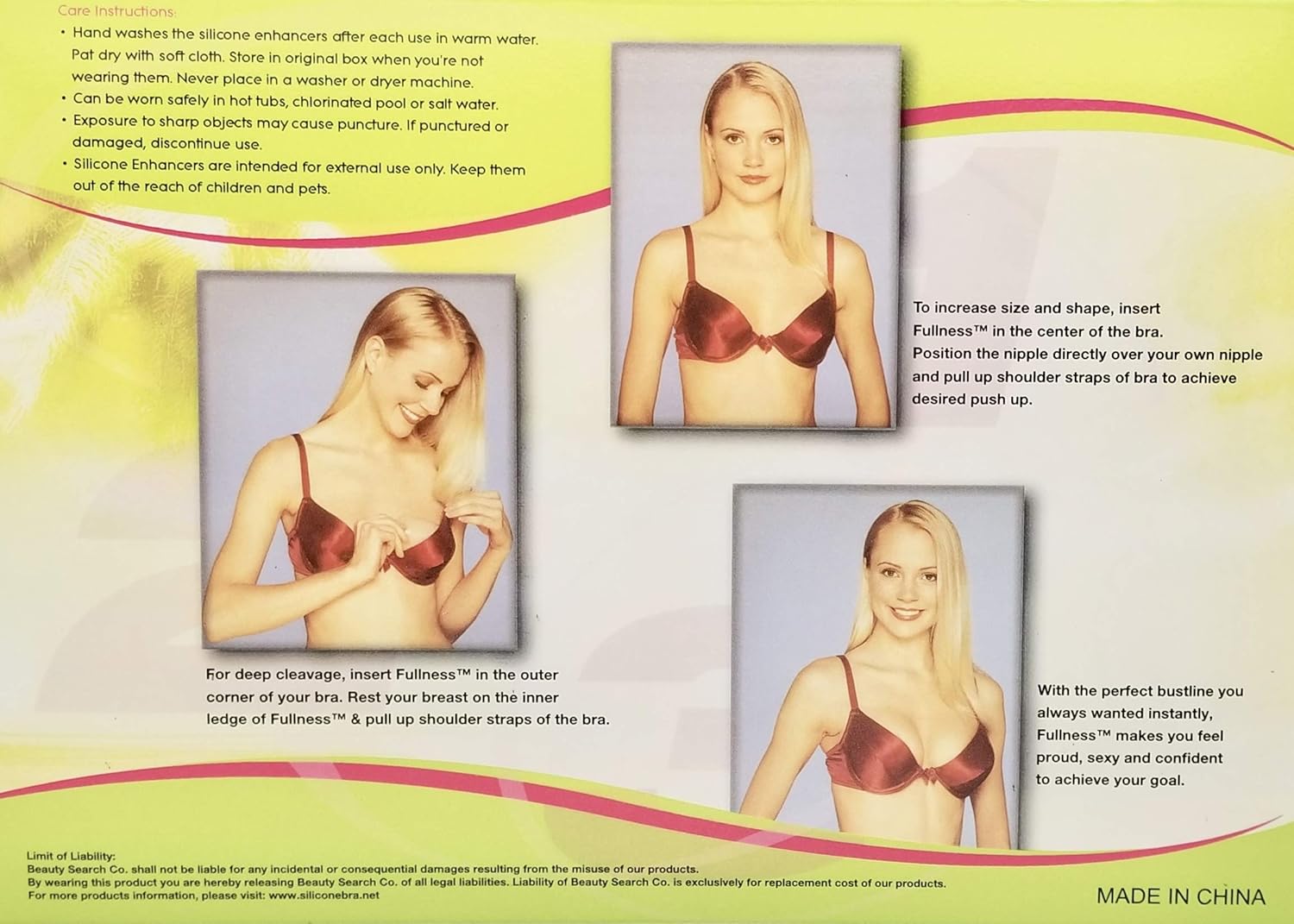 Silicone Breast Enhancer Bra Insert with Nude Nipple