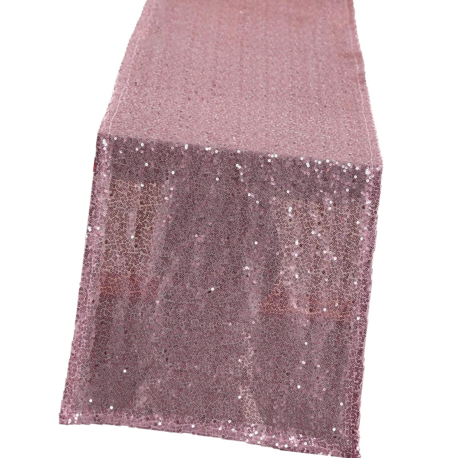 Tsophreniq Glittering Sequins Tablecloth Sparkling Banquet Party Table Runner for Wedding Birthday Decoration Foldable Design Glittering Sequins Tablecloth Sparkling Banquet Party Table Runner