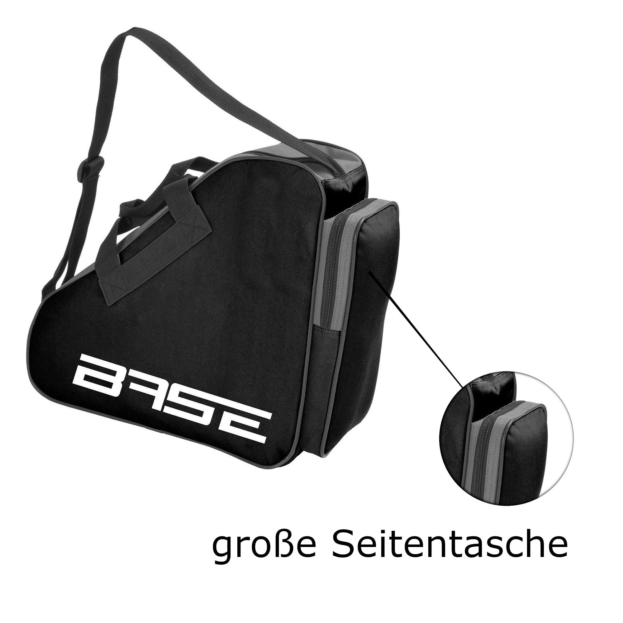 BASE - Skatebag I Schlittschuhtasche mit Henkeln I Eishockey-Bag mit Reisverschluss & praktischen Fächern I inkl. verstellbarem Trageriemen