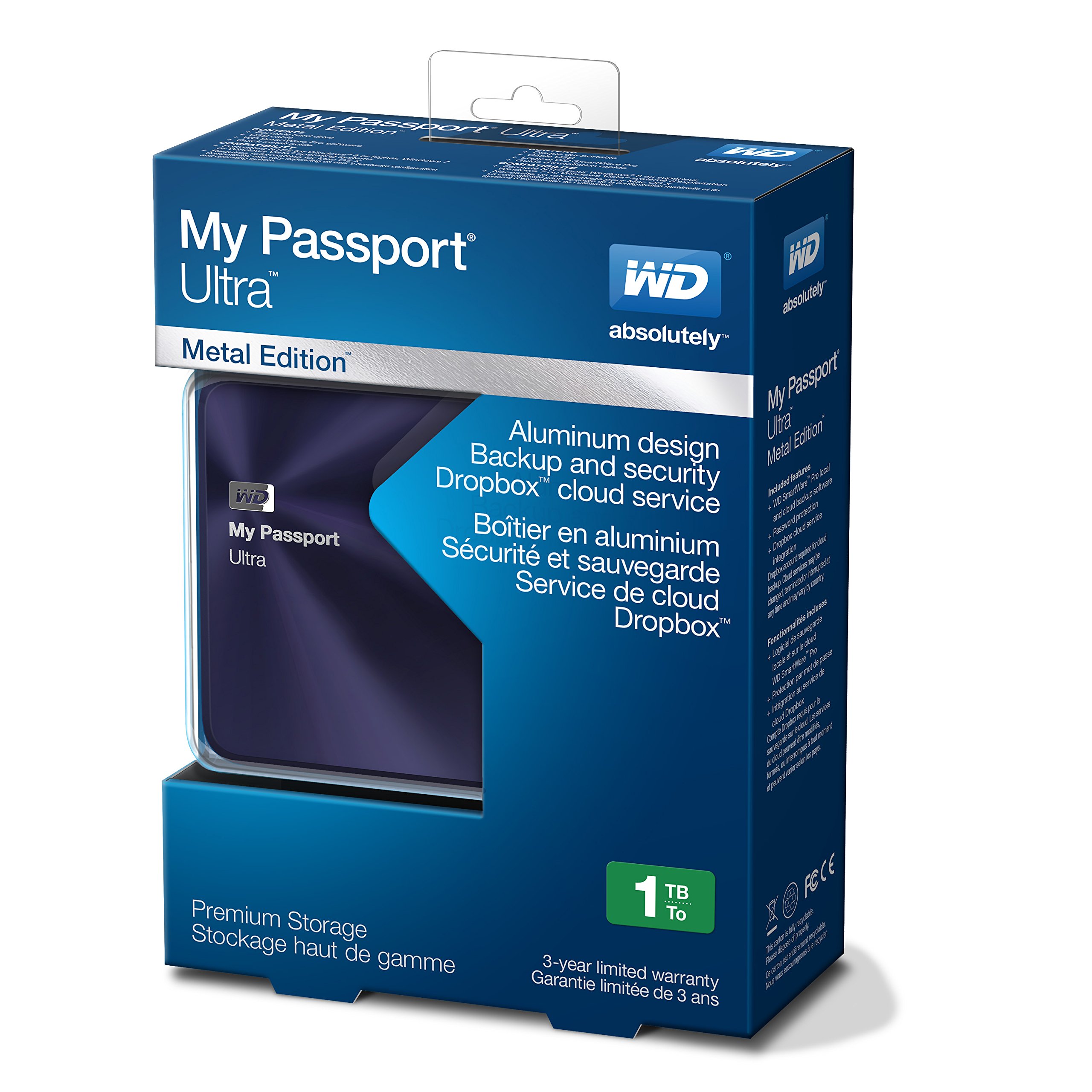 Amazon.com: WD 1TB Blue Black My Passport Ultra Metal Edition