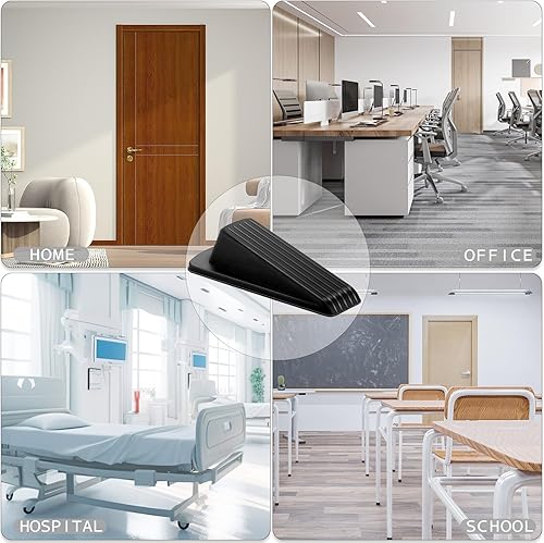 Miniatura 5 de ZHFMILY MS179 - Topes de puerta de goma para la parte inferior de la puerta, topes de puerta de goma, resistentes y apilables para piso, MS179