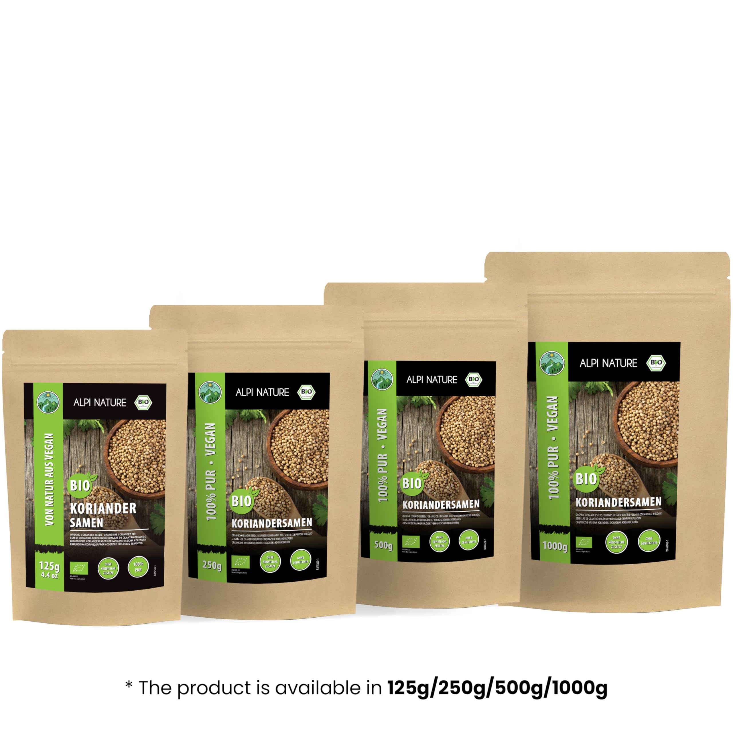 Alpi Nature Coriandre Graine BIO 1kg, Graines de Coriandre Entières pour la Cuisine et les Mélanges d'Épices