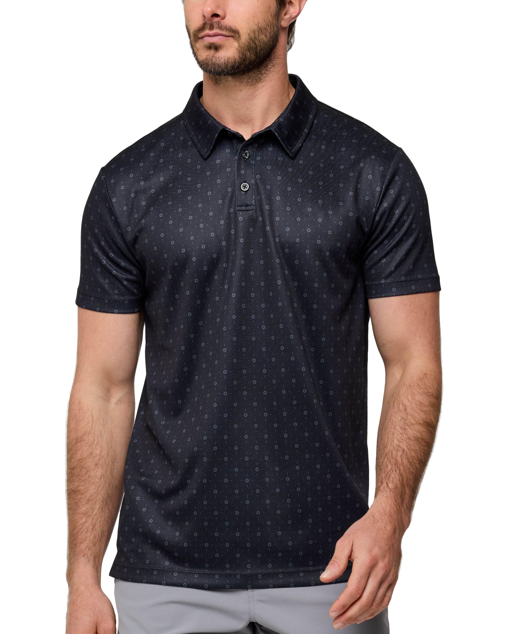 INTO THE AMPerformance Dri Fit Polo Shirts for Men S-4XL - Quick Dry Moisture Wicking Athletic Sport Collar Work Shirts