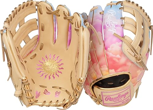 Miniatura 18 de Rawlings | Heart of The Hide Fastpitch Softball Glove | Sizes 11.75" - 12.75" | Multiple Styles Negro / Gris | Tela de canasta de doble