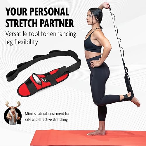 Miniatura 3 de DMoose Fitness Estirador de pie y pantorrilla, estirador de isquiotibiales para fascitis plantar, tendinitis de Aquiles, espolones de talón y