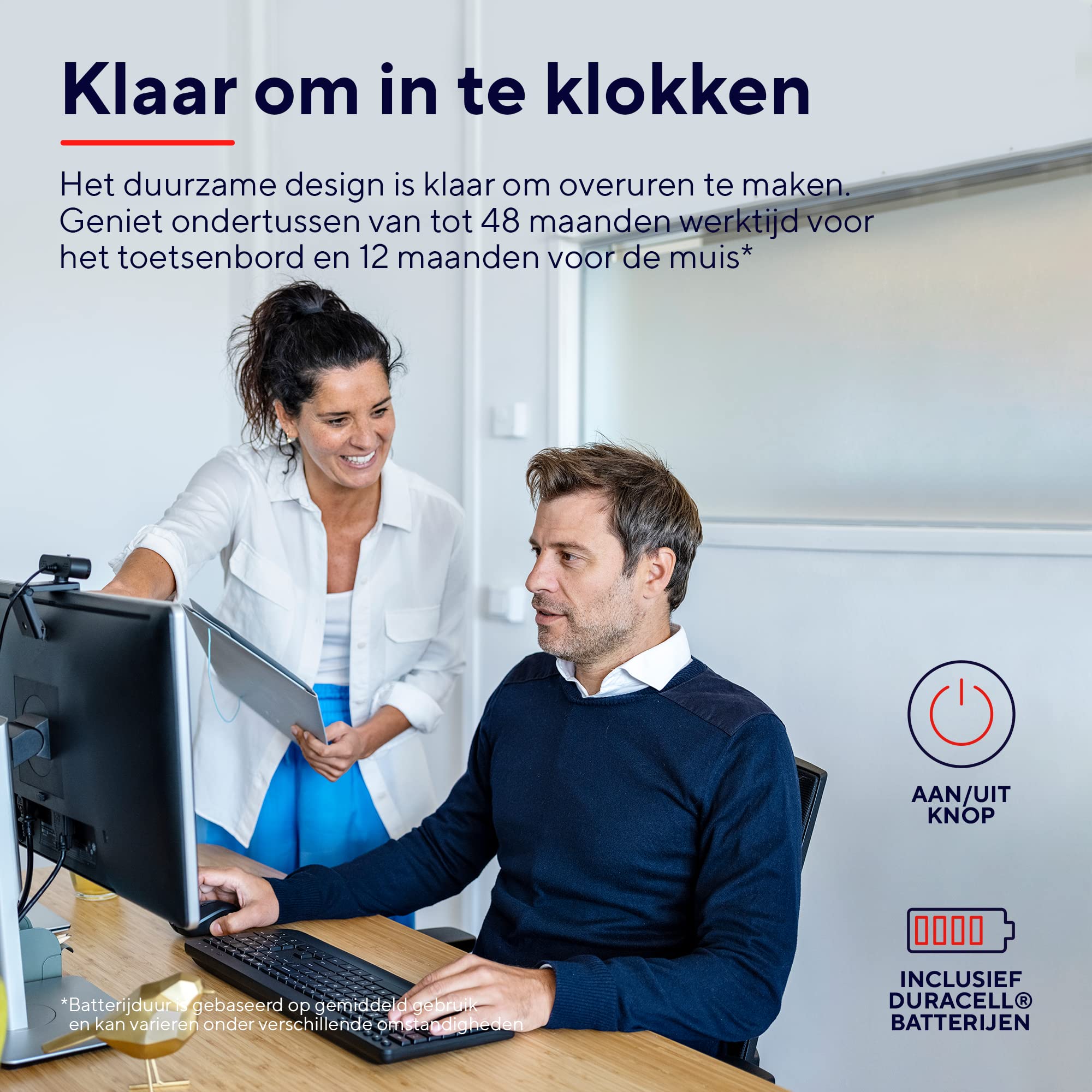 Trust Trezo zestaw bezprzewodowej klawiatury, NL/US QWERTY Layout, zrównoważone wzornictwo, cicha i ergonomiczna kombinacja, czas pracy baterii 48 miesięcy, 2,4 GHz, PC, laptop