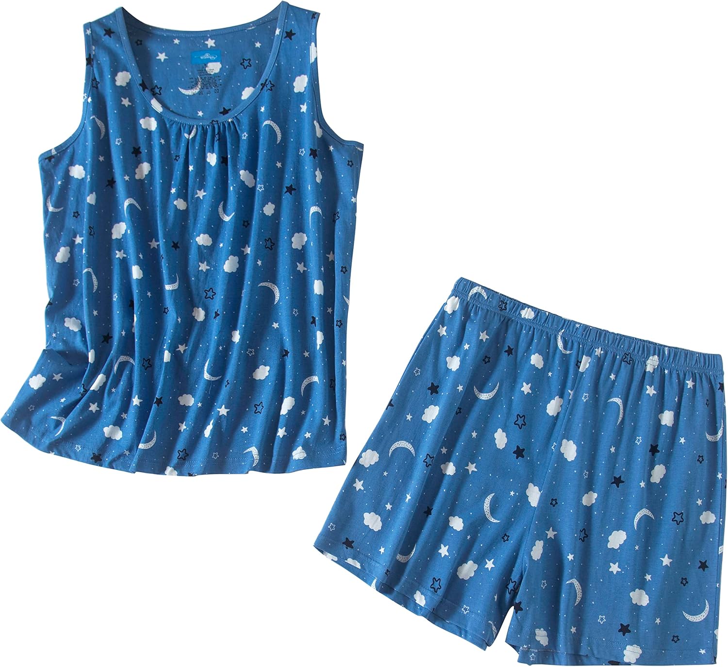PNAEONG Women Cotton Sleepwear Short Sets Tank&Short Pajamas Sets XTSY208