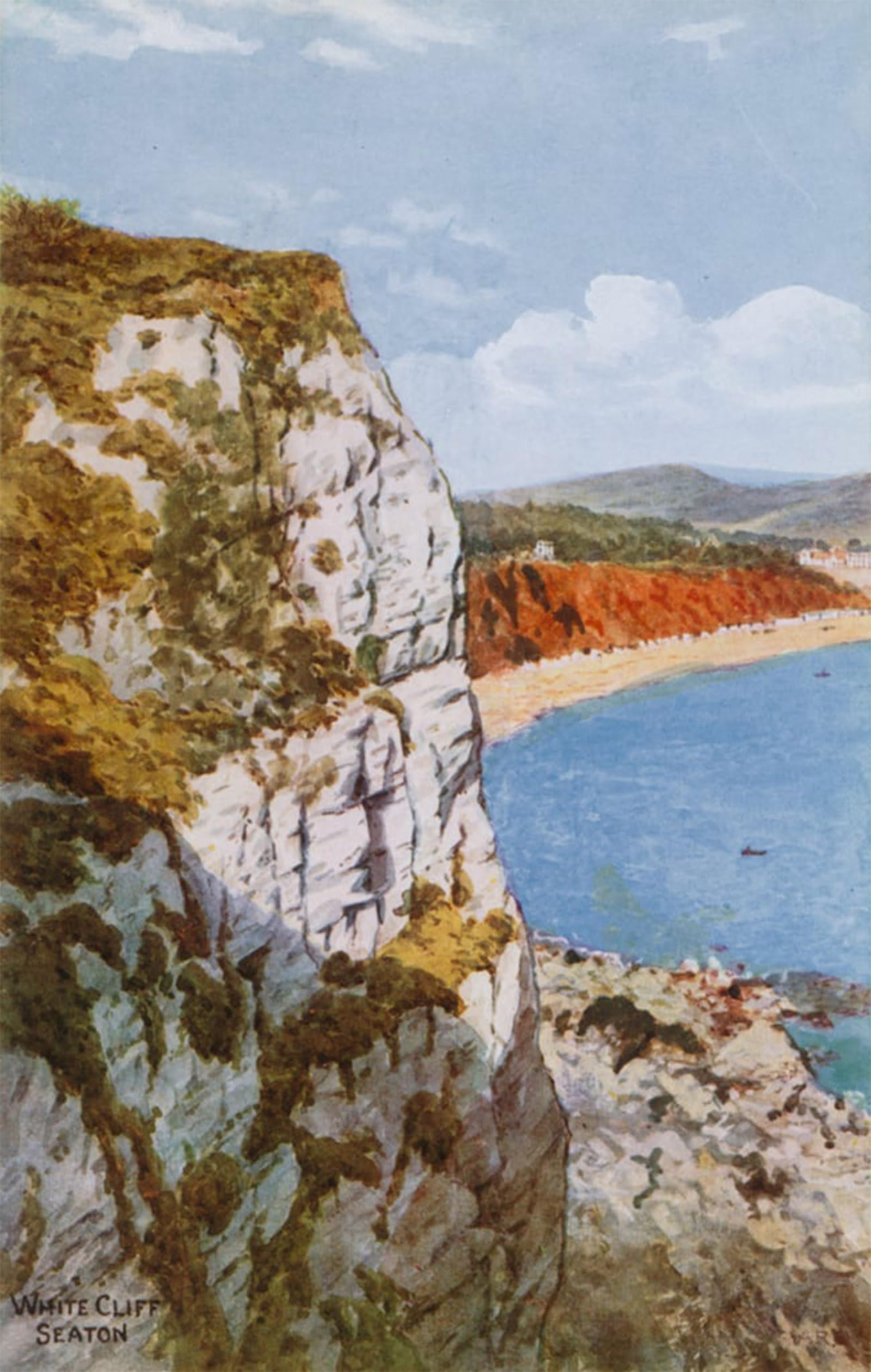 ARTXLXXBN Famous Prints Artwork Pictures Poster Painting Art White Cliff Seaton by Alfred Robert Quinton Artwork Landscape Pictures for Home Decor 60x90cm