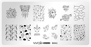 Whats Up Nails - B042 Head in the Clouds Stamping Plate for Nail Art Design