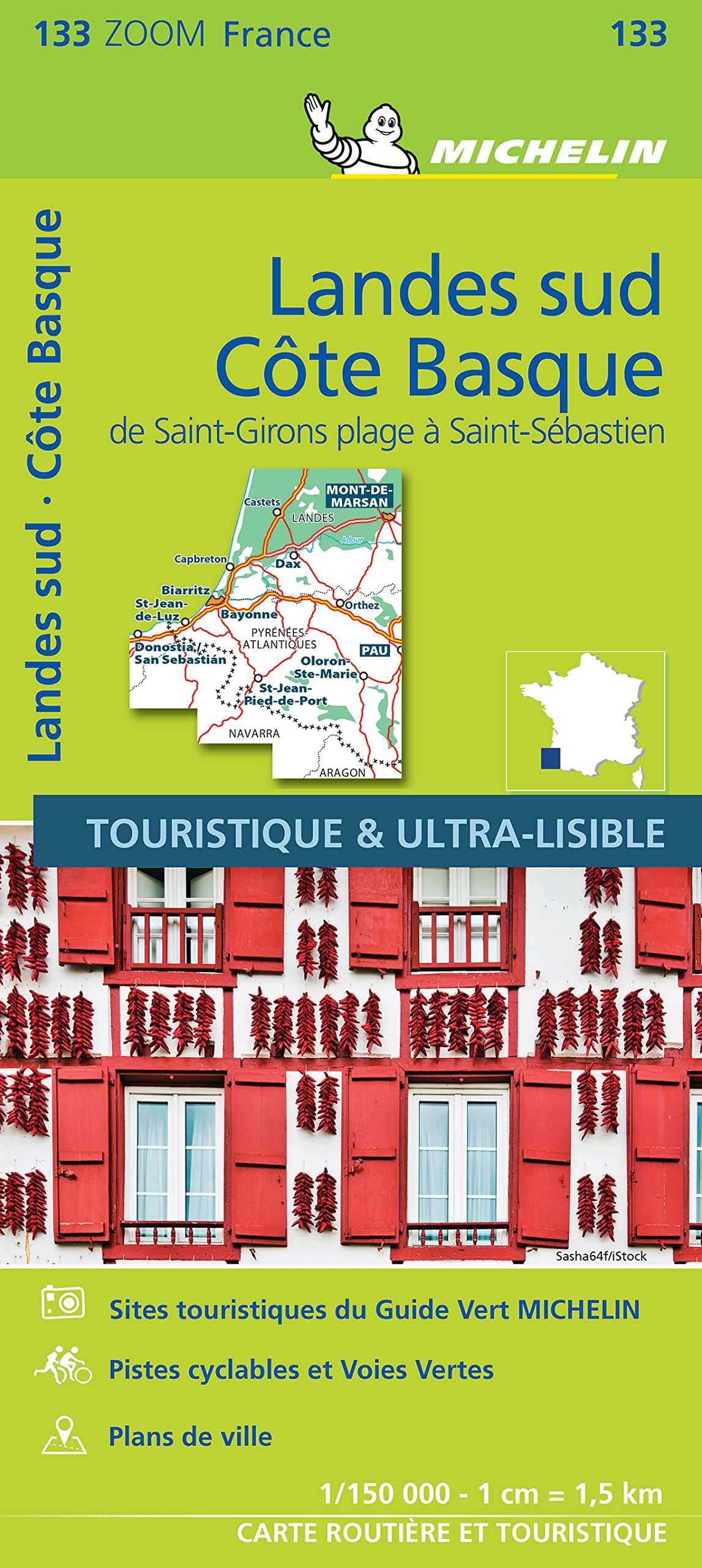 LANDES SUD - CÔTE BASQUE 11133 CARTE ZOOM MICHELIN
