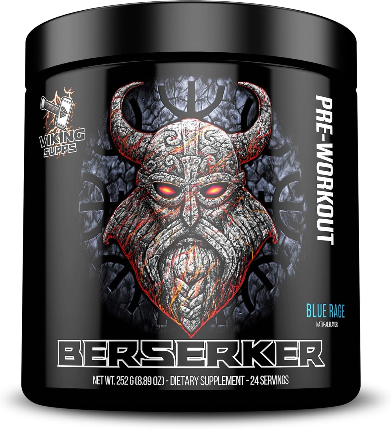 Buy Viking Supps Berserker Pre Workout With Creatine Beta Alanine And Caffeine For Energy Blue Rage Blue Razz Flavor 24 Servings Online In Turkey B08q8qhgkq
