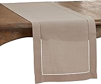 Vista 7 de SARO LIFESTYLE Mantel con borde cosido con dobladillo, negro, 72"x72