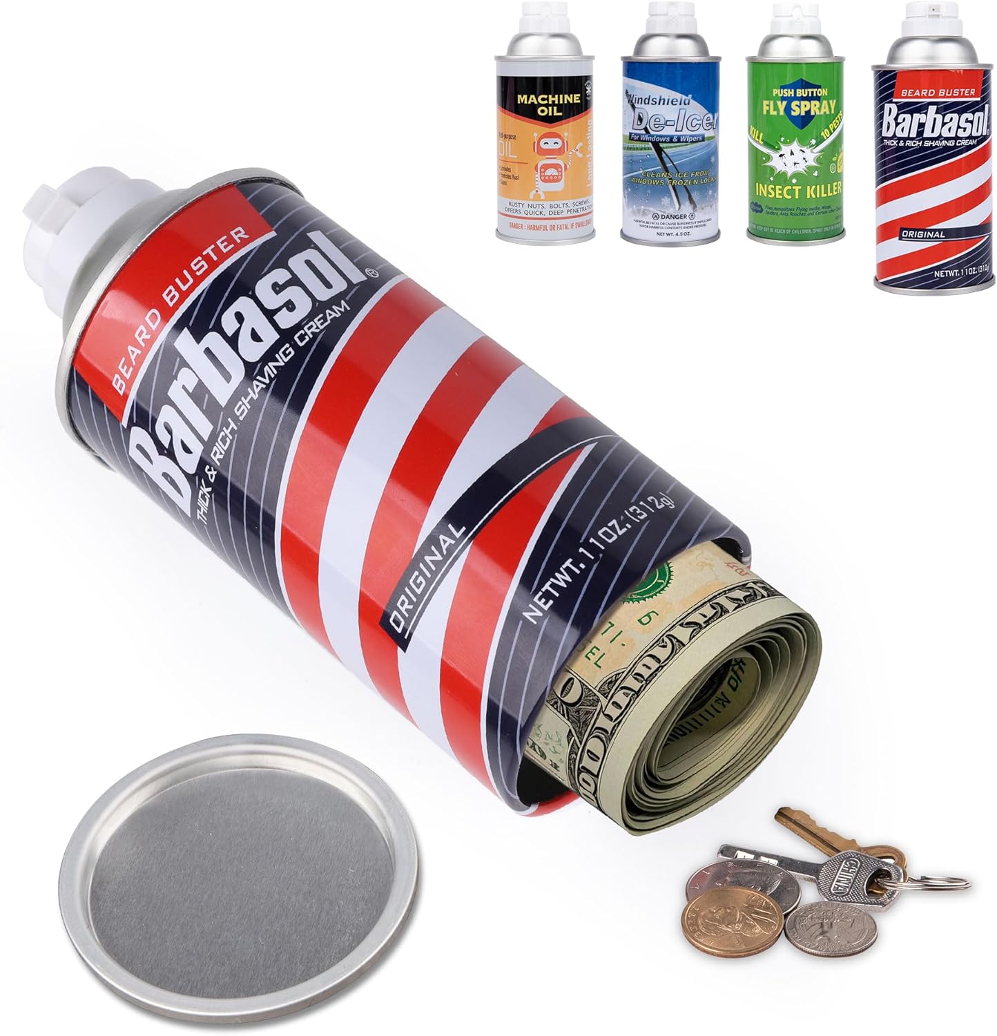 BarGifts Hidden Safe Fake Spray Can with Hidden Compartment, Hidden Storage Keep Your Valuables Safe Like Money, Keys, and Jewelry- Foam