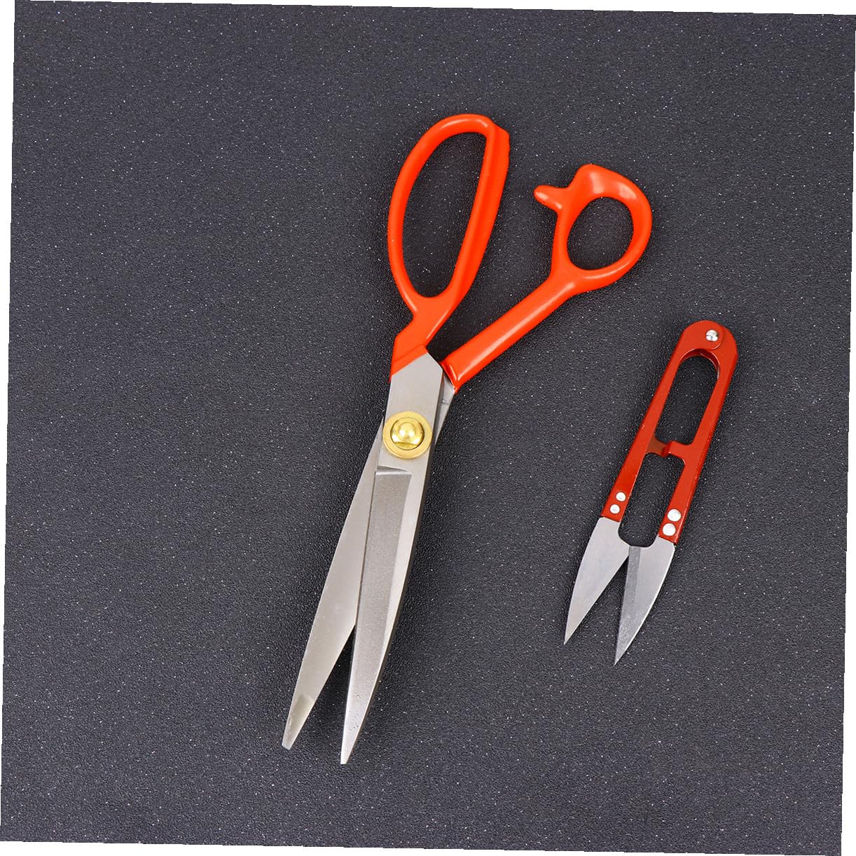 4 Stück Teiliges Scheren Manganstahl Nähschere und U Förmiger Faden und Stoffschneider Ergonomisch Sicherer Griff für Schneiderei Basteln Trimmen Zufällige Farbe