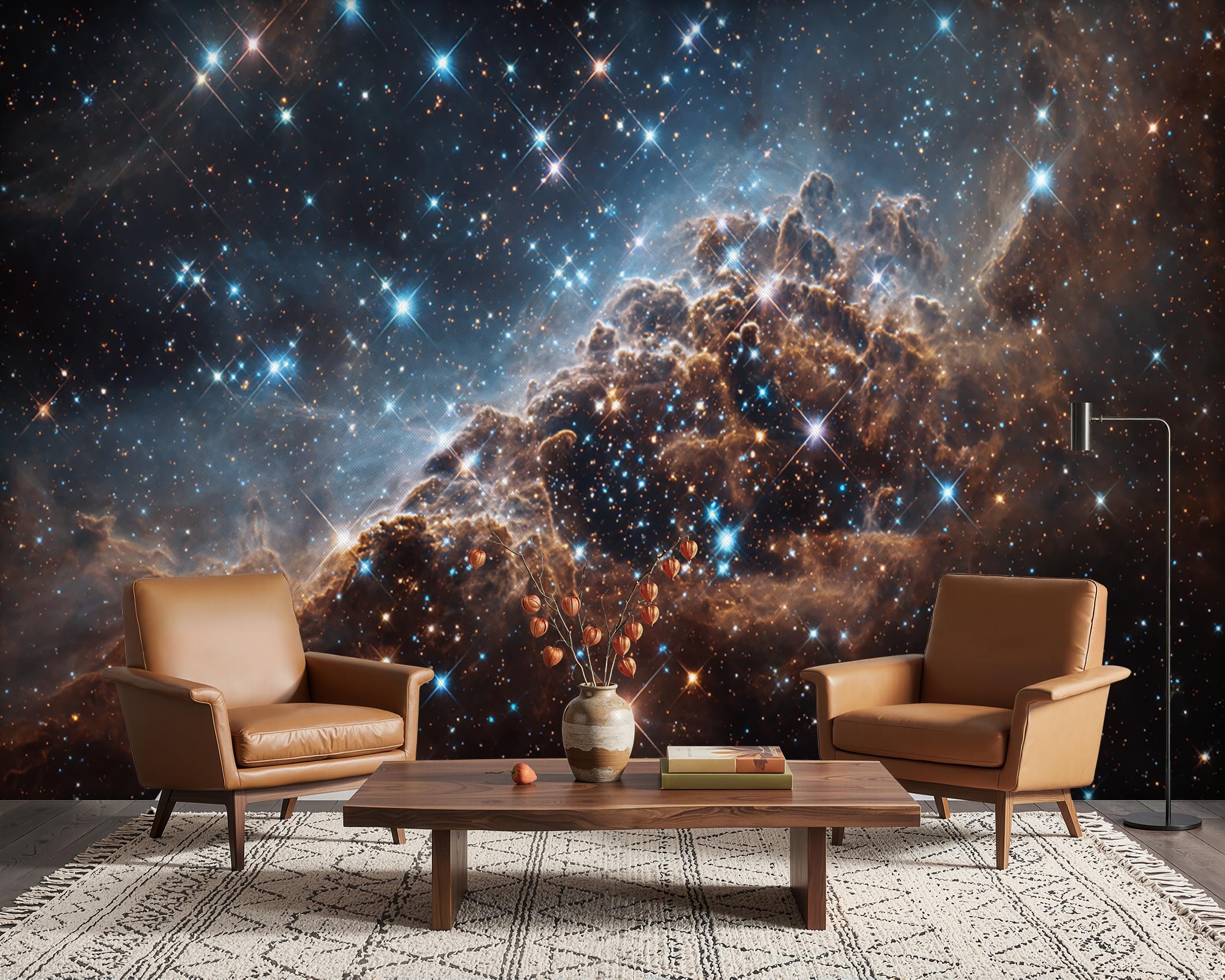 PaxGloz Space Galaxy Wallpaper, Nebula Cosmic Wall Mural for Living Room & Bedroom Kids Playroom Teenager Room, Non-Woven Decorative Wall Art 500x280 cm