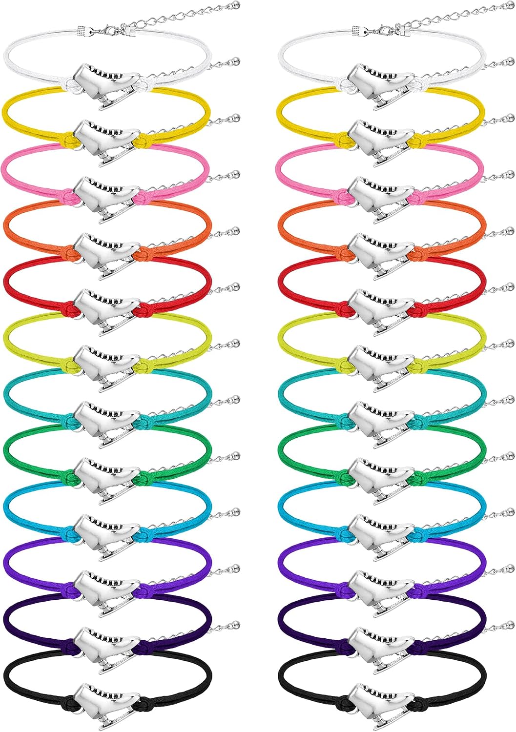 Funtery 24 Pcs Ice Skating Bracelets Party Favors Birthday Gifts
