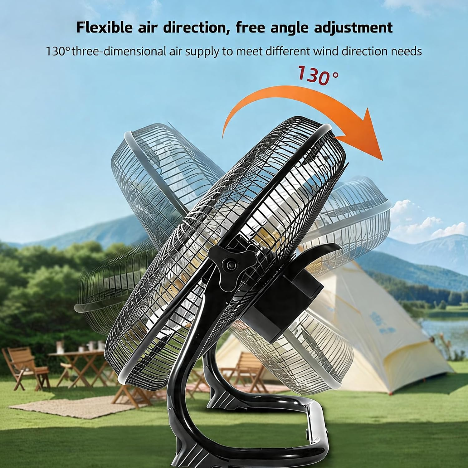 16 Inch Black Portable Solar Powered Fan, Rechargeable Floor Fan, Tilting Design, Efficient Air Circulation Fan For Camping, Greenhouse, Home, Outdoor, And Summer Use(Silver)