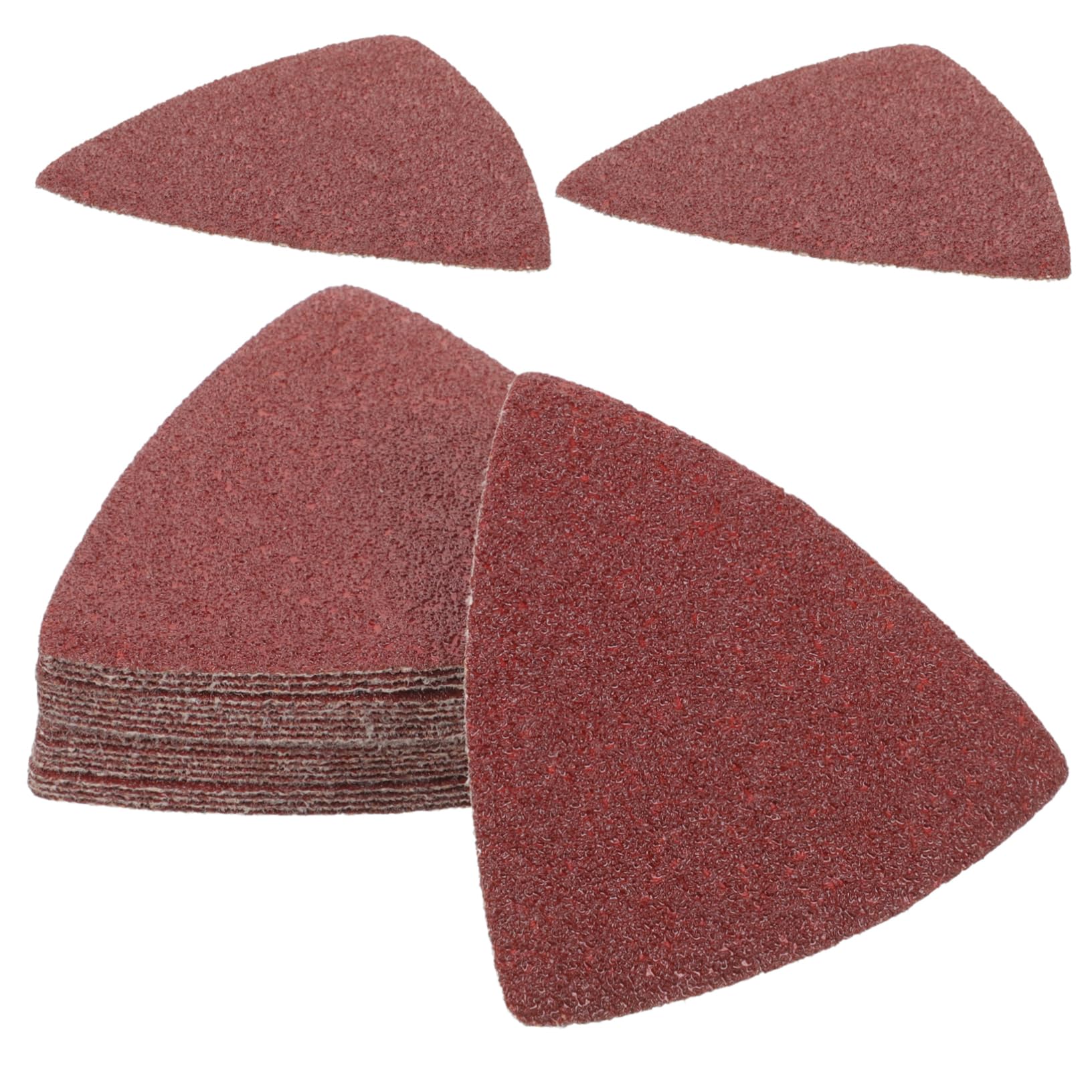 Luxshiny Professional Sandpaper Sheets 80 * 80 * 80mm Grit Triangle Pad Set for Wood Metal Plastic Polishing