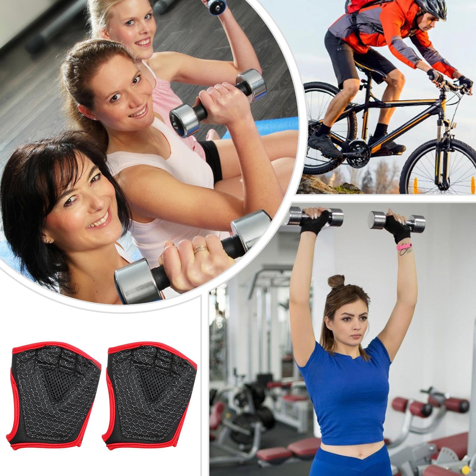 Damskie rękawiczki do ćwiczeń damskie rękawice na siłownię | Mittens Oddychające Half Finger Weight Training Accessories Training Equipment Anti-skid Yoga Protection