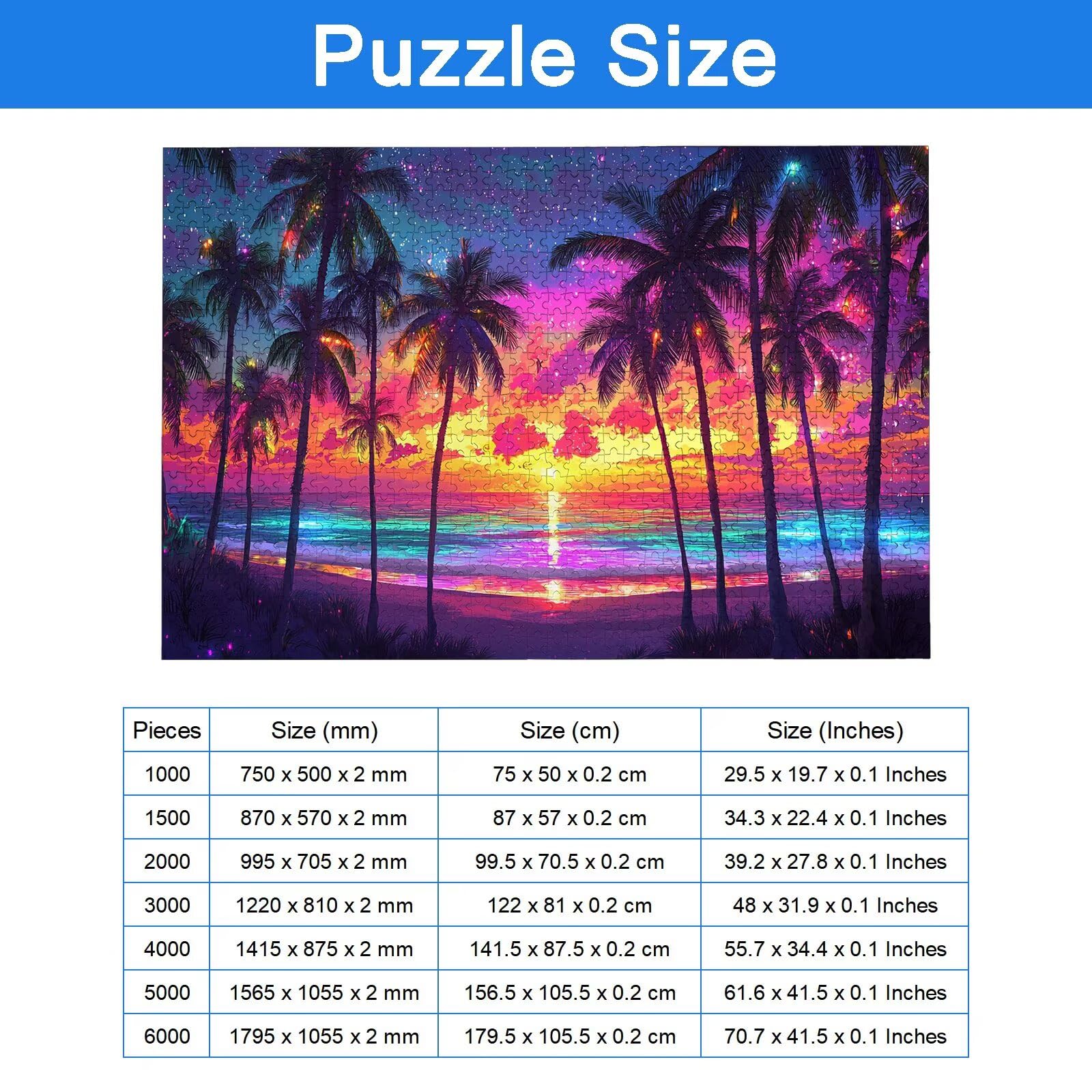 Puzzle 5000 Pezzi Paesaggio, Puzzle Spiaggia 5000 Pezzi Arte per Adulti e Bambini, Misura: 156.5x105.5 cm, Puzzles Legno per Adulti con Squisita Scatola di Imballaggio, per Regalo Donna e Uomo, -9127