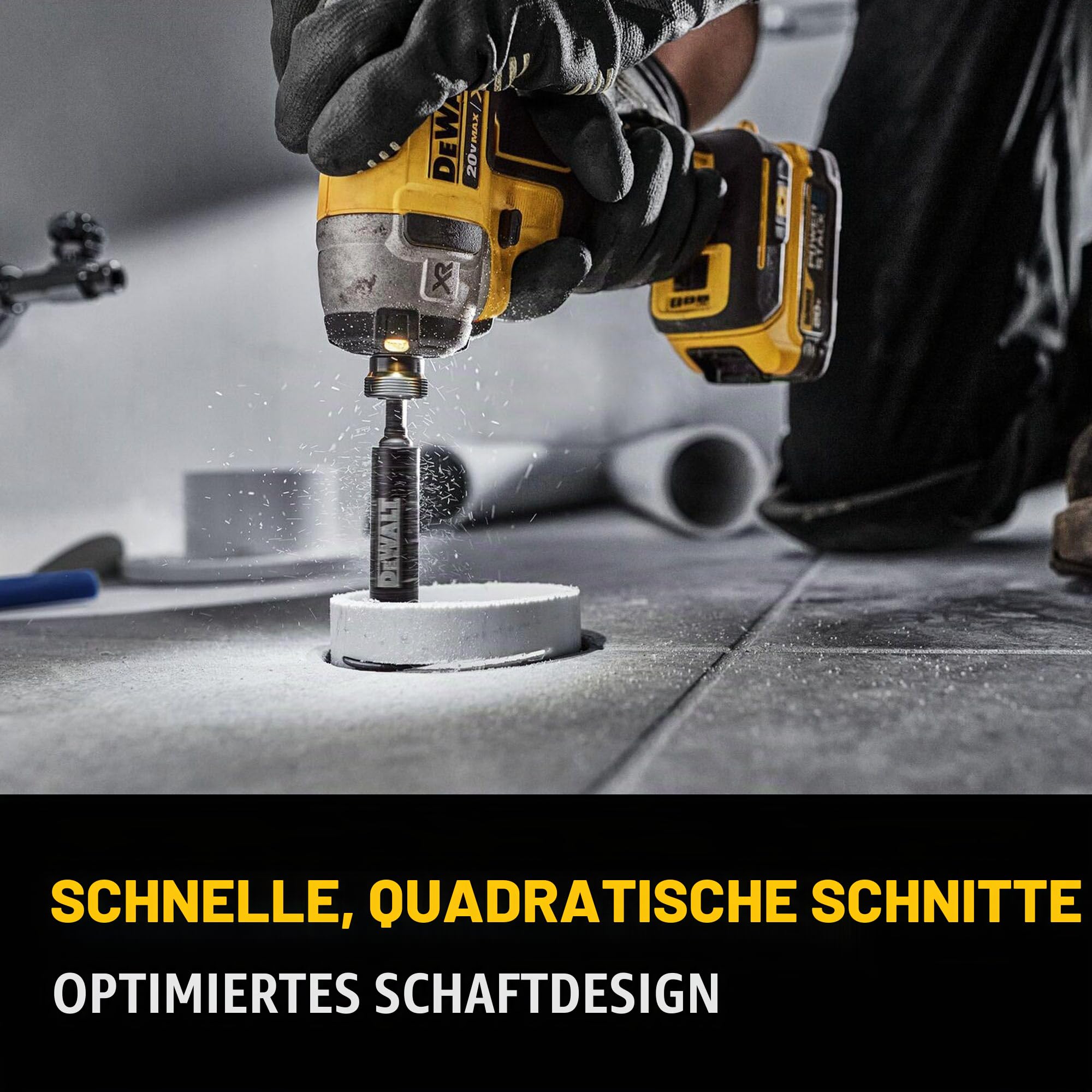 DEWALT Impact Connect Rohrschneider, PVC-Schneider mit Diamanttrennscheibe (DWAIPCIR)