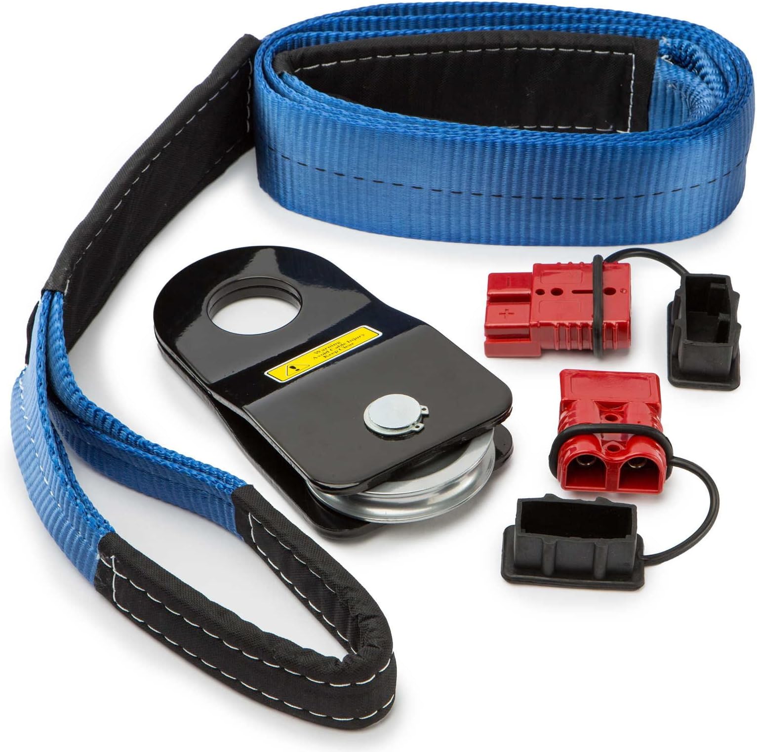 Driver Recovery Products Winch Accessory Set with 10-Ton Snatch Block, 10 Foot Tree Strap and Quick Connector Kit