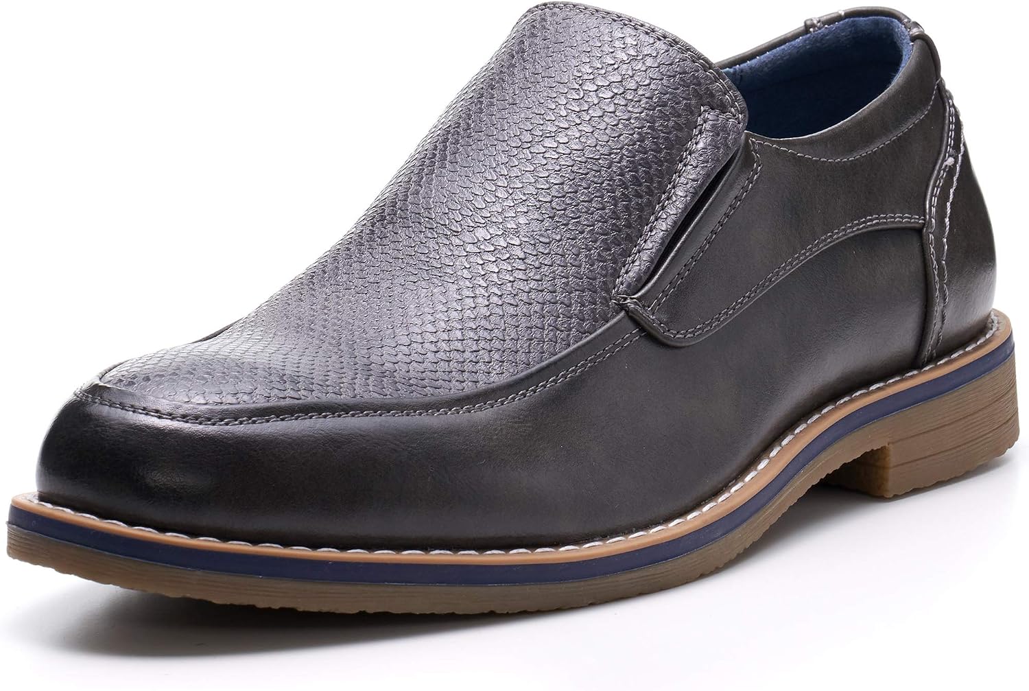 Alpine Swiss Carter Mens Slip On Loafers Snakeskin Dress Shoes