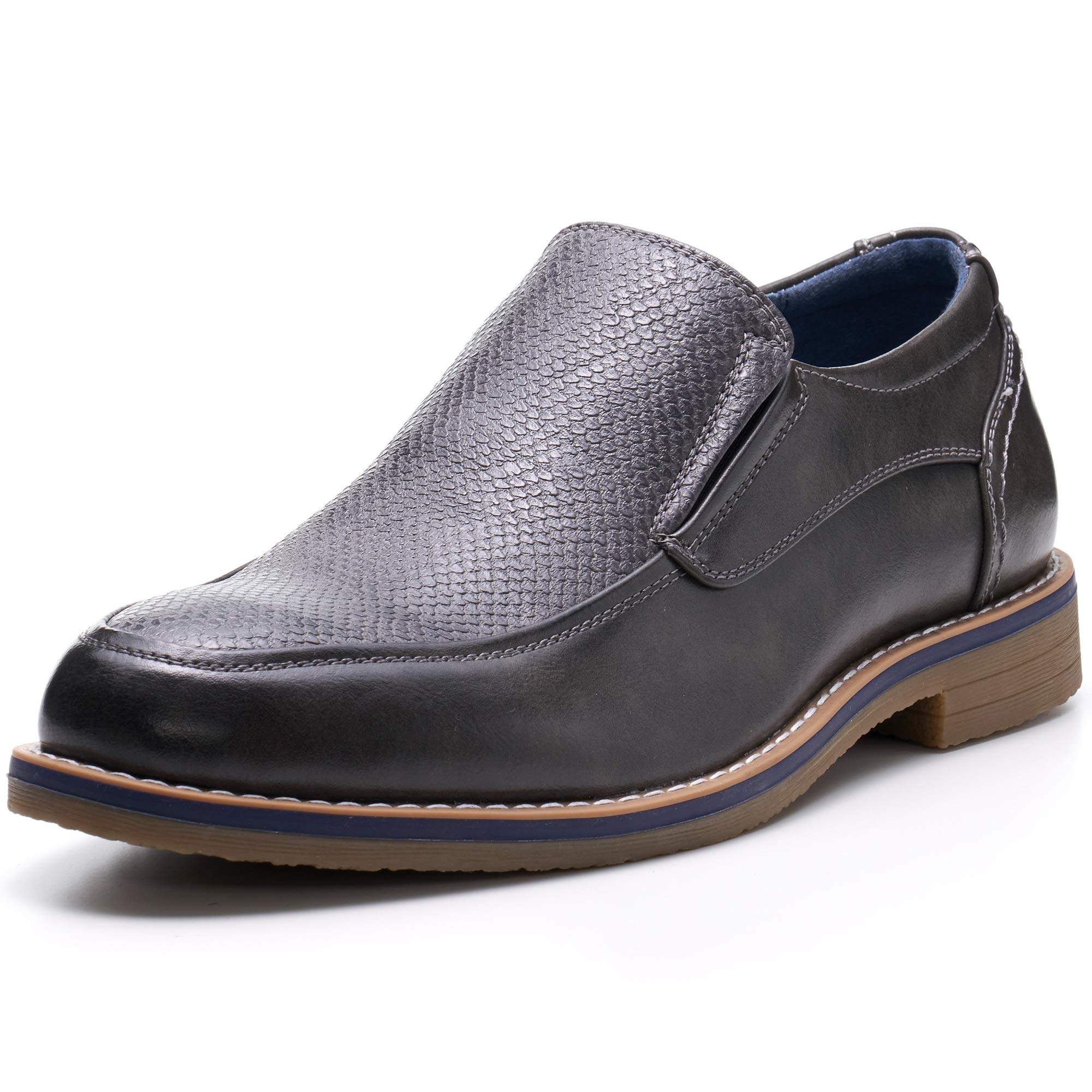 alpine swiss Carter Mocasines sin cordones para hombre, zapatos de vestir de piel de serpiente