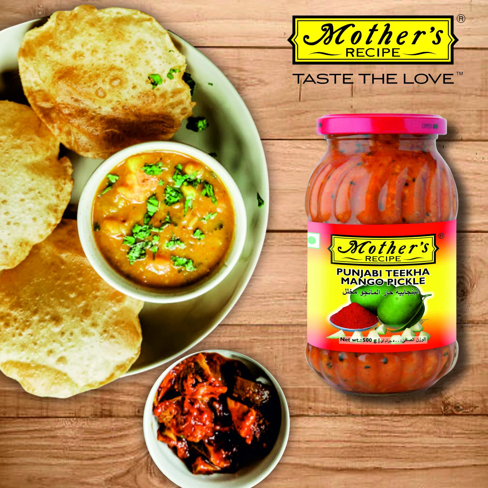 Mother's Recipe, Punjabi Teekha Mango Pickle, 500 Grams(gm)