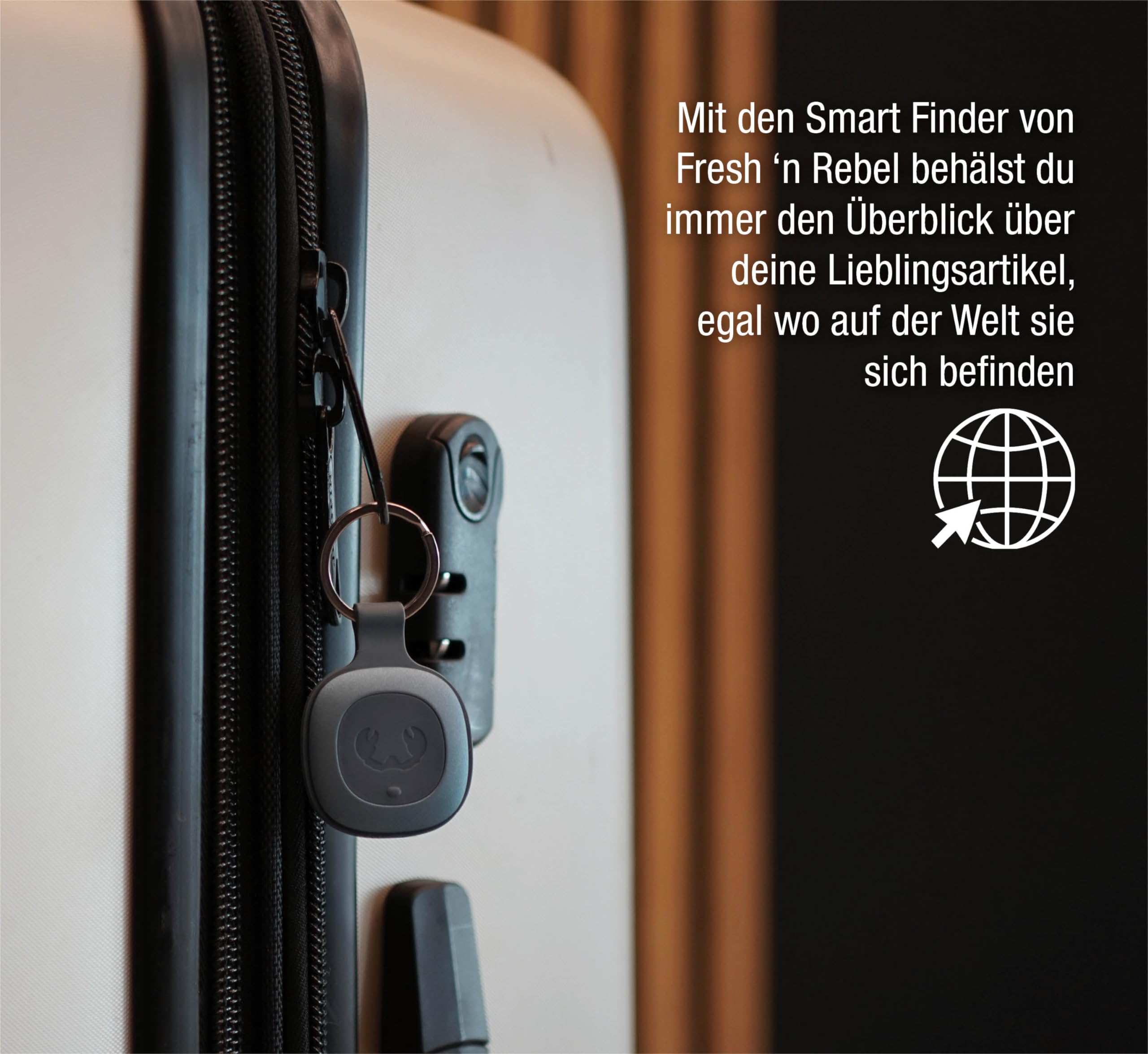 Fresh 'n Rebel Smart Finder – współpracuje z Apple Wo IOS? (IOS), lokalizator kluczy z głośnikiem, Smart Tag, IP67 pyłoszczelny i wodoszczelny, (Dreamy Lilac, Dried Green, Deep Mauve, 3-pak)