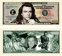 Meat Loaf Million Dollar Novelty Bill Collectible in Currency Holder - Fun Gift & Keepsake for Fans by American Art Classics