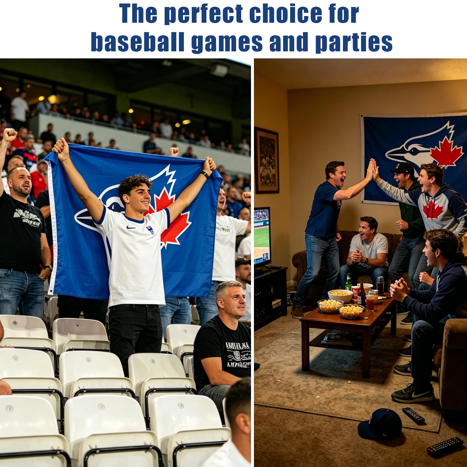 Blue Jays Flag 3x5 Feet Flag Banner for Fans, Toronto Baseball Fan Banner, Fade Resistant, Outdoor Indoor Flag, Dorm Room Decor, Sports Fan Merch (A) — view 7