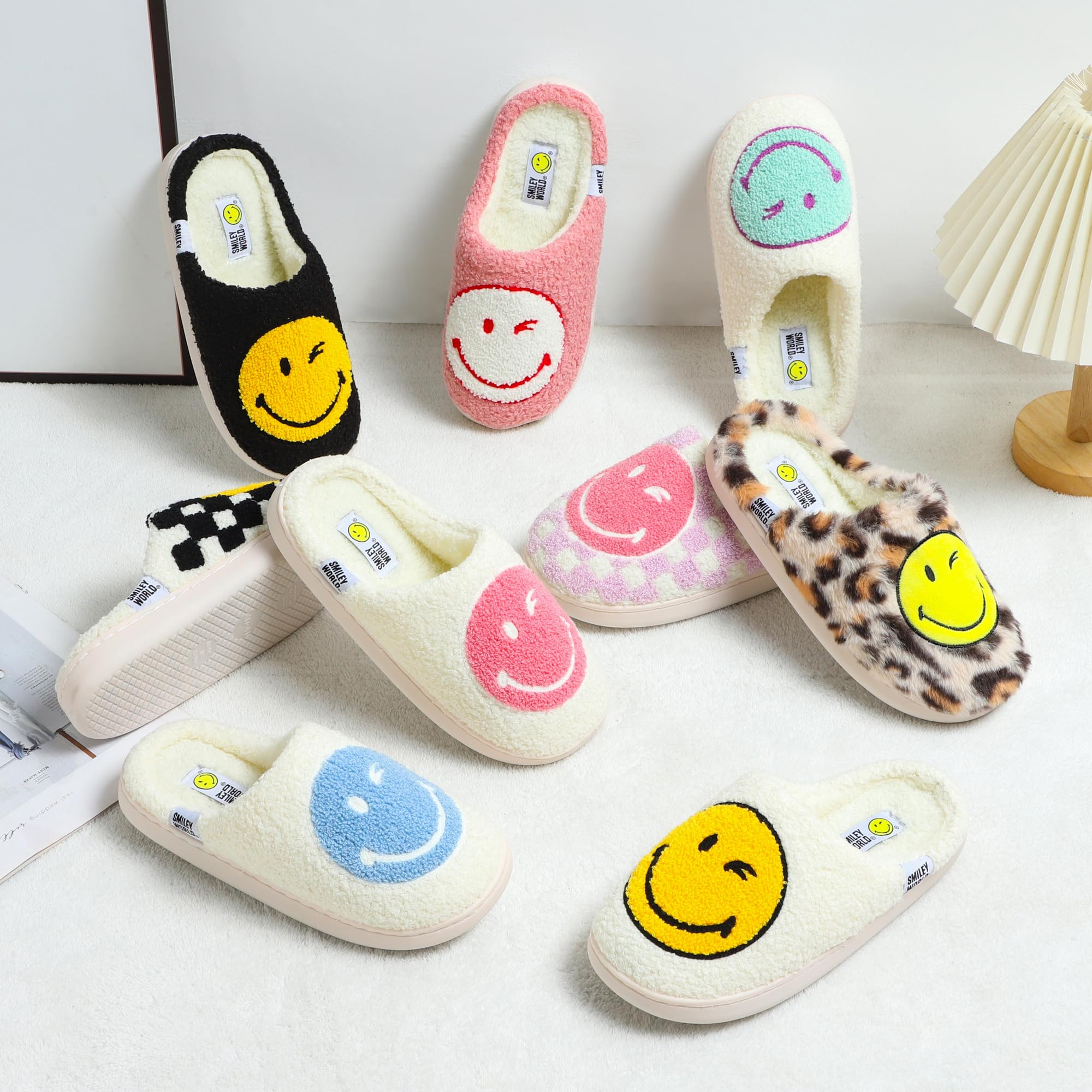 SMILEYWORLD® Chaussons Maison pour Enfants Pantoufles en Peluche d'hiver pour Fille Garcon