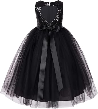 ekidsbridal Heart Cutout Sequin Junior Flower Girl Dress Special Events Party Gown 172seq