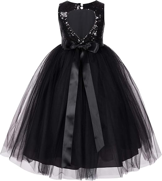 ekidsbridal Heart Cutout Sequin Junior 