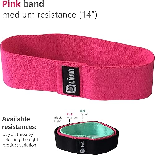 Vista 25 de Fittest Pro by Limm Resistance Bands for Legs and Butt, Fabric Exercise Loop Bands Yoga, Pilates, Rehab, Fitness and Home Workout, Strength Bands 1.
