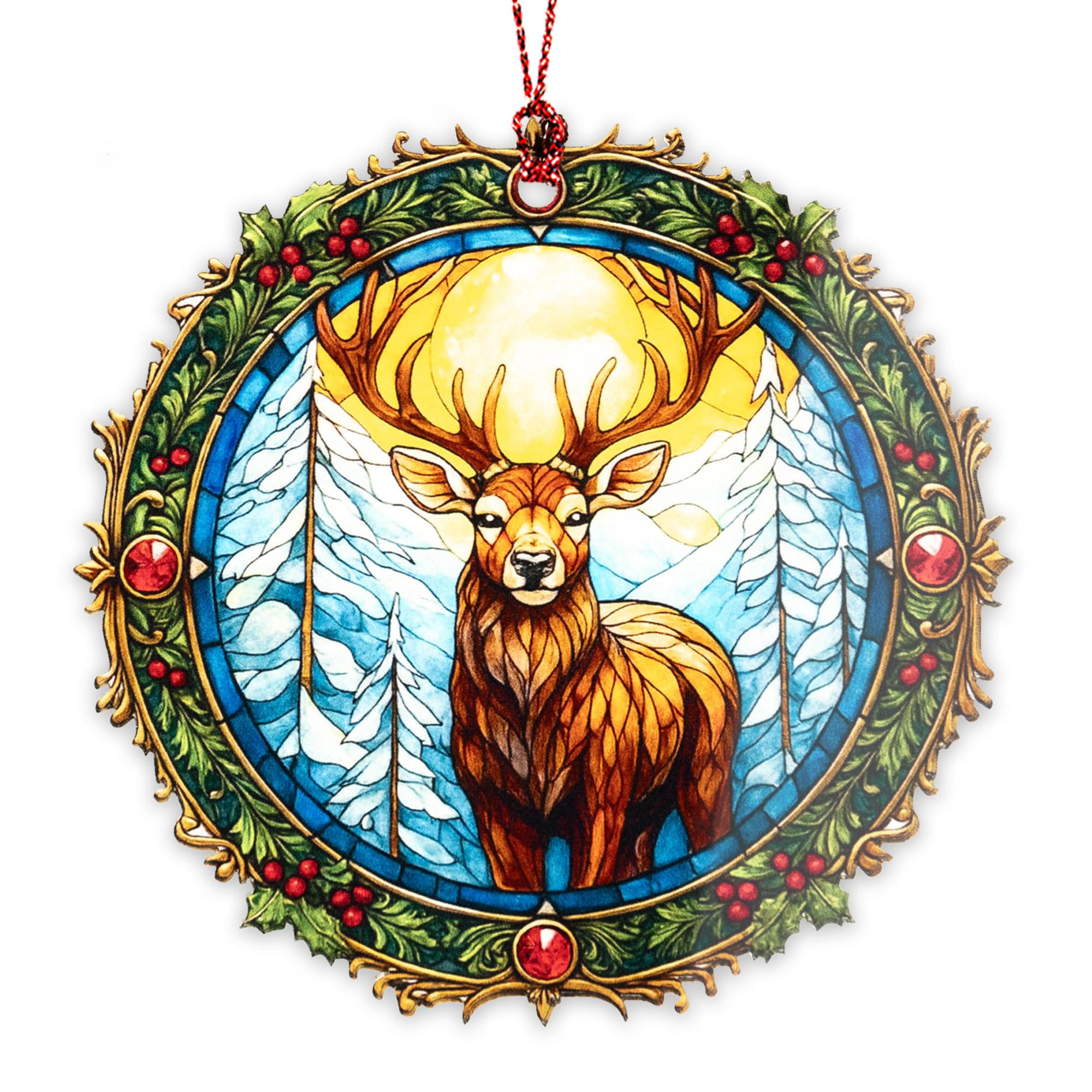 Winter Deer Ornament – Deer Ornament – Hunting Gifts – Rustic Decor – Christmas Ornament – Christmas Ornament 2025 – White Elephant Gifts - Xmas Tree Funny Decoration