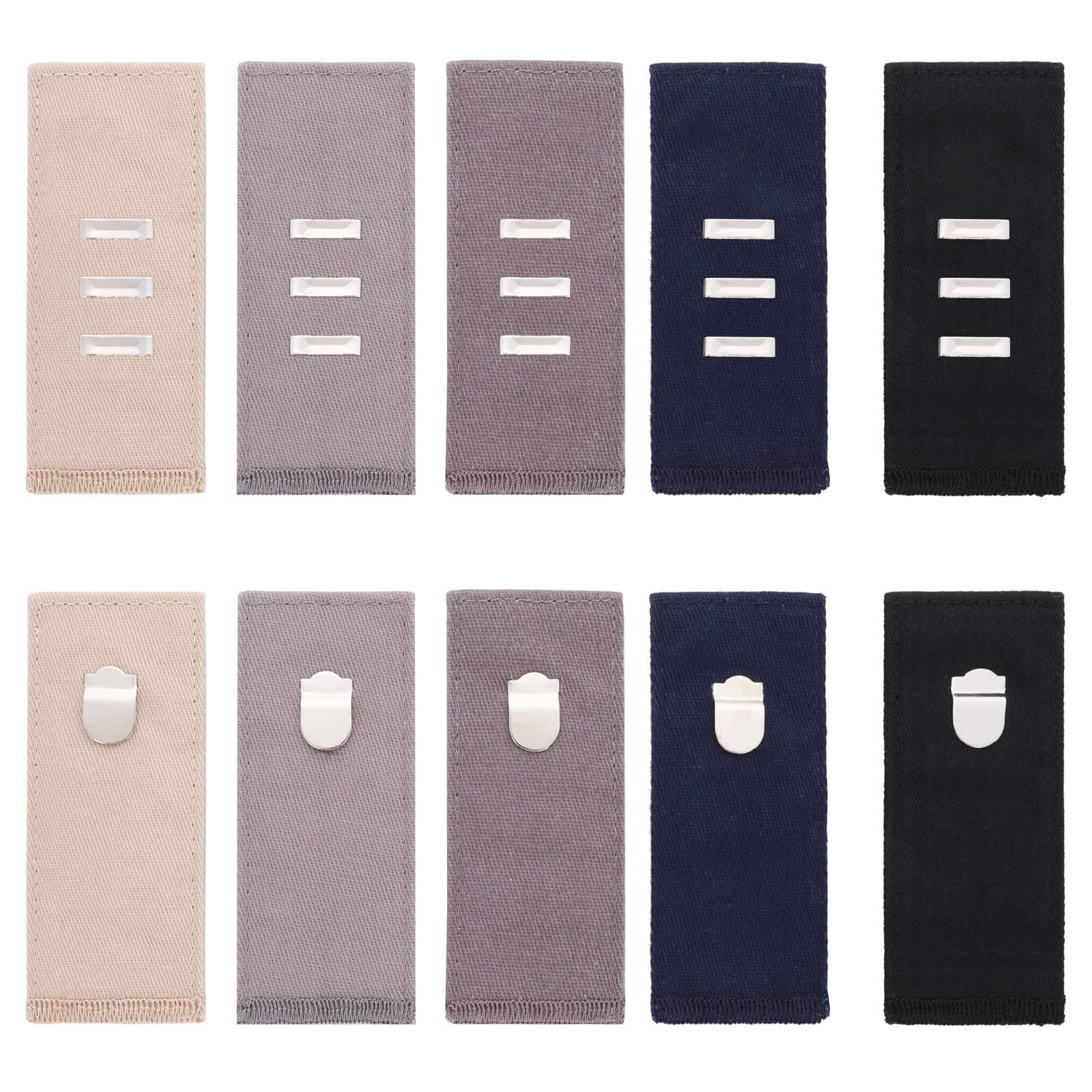 10pcs Waist Extenders with Metal Hook for Pants Trouser Extenders Women & Men,Jeans, Trousers, Skirts, Pregnancy Maternity