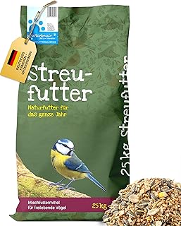 Futterbauer 25kg Winterstreufutter für Vögel, Premium Wildvogelfutter für den Winter, Energiereiches Streufutter für Wildvögel product image