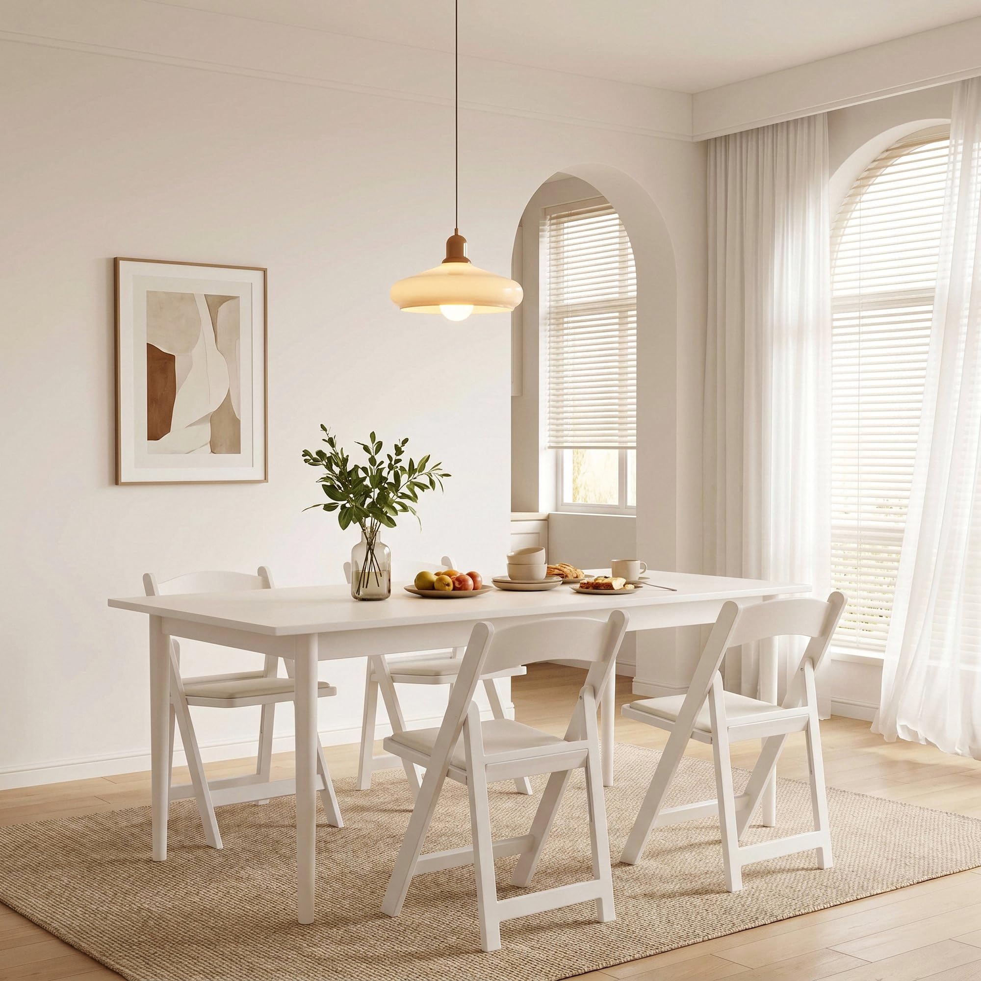 LIFERUN Lot de 2 Chaises Pliantes en Résine, Rembourrées, Charge Maximale 200 Kg, Empilables, Robuste et Durable, Idéales pour Invités, Jardin, Bureau, Camping, Usage Intérieur et Extérieur, Blanc