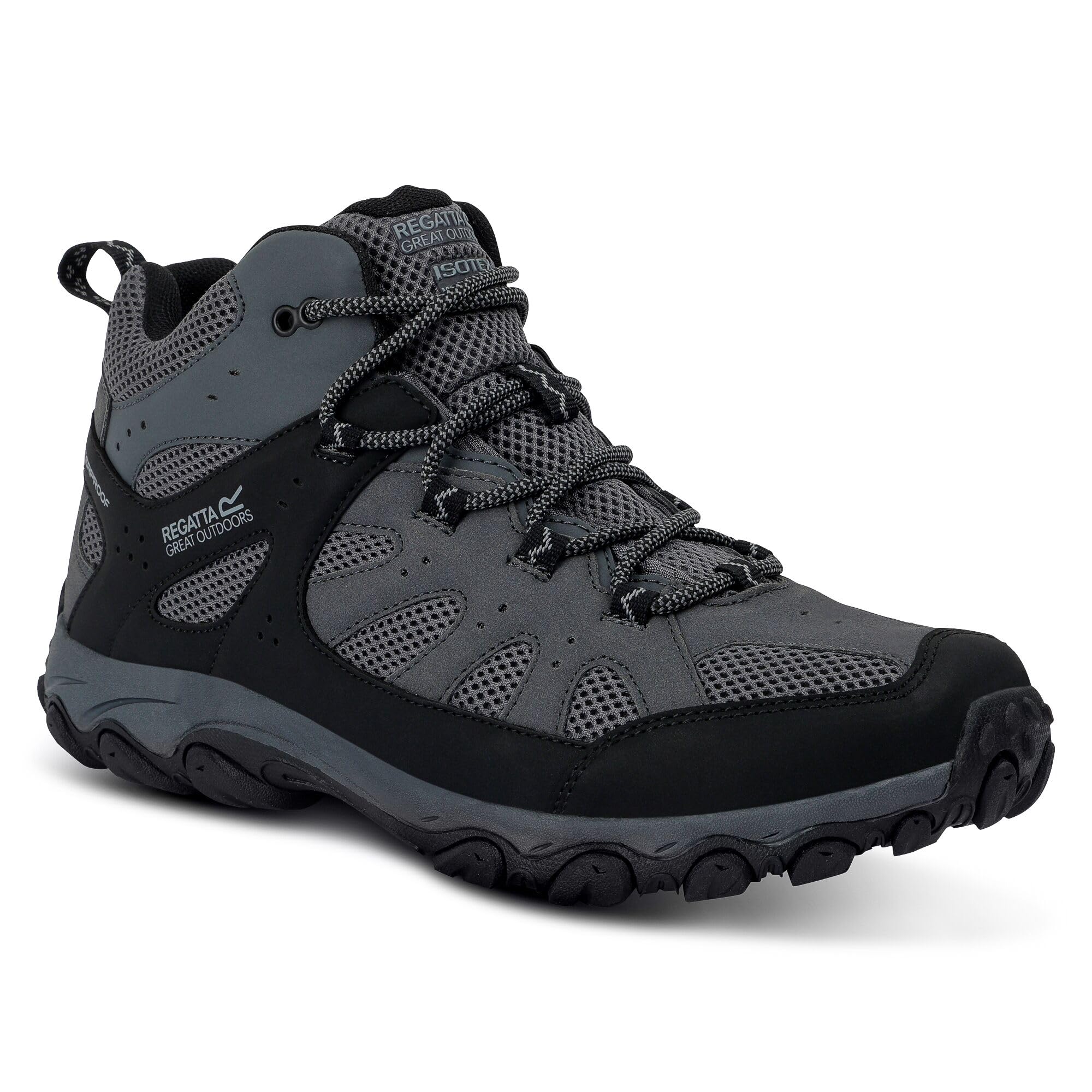 Regatta Mens Edgepoint IV Mid Waterproof Walking Boots Breathable Cushioned Hiking Footwear